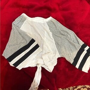 Open back varsity crop